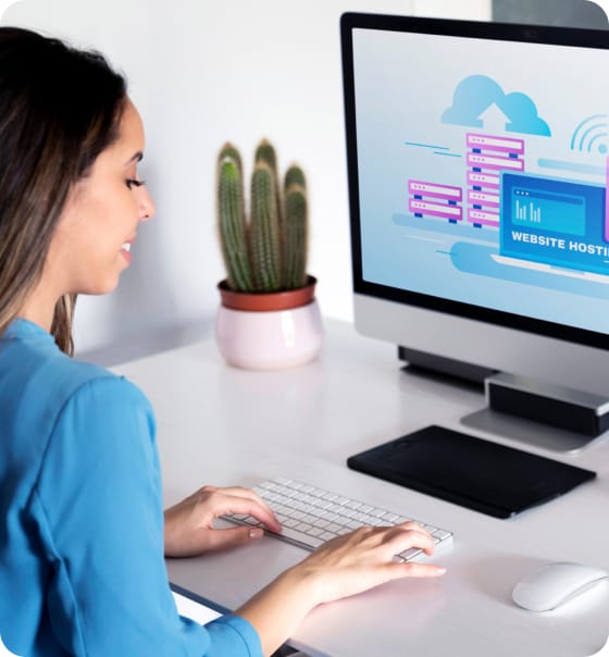 Woman working with computer